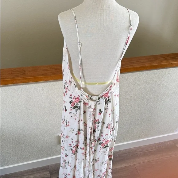 Reformation Cream Dress with Pink and Green Florals - Picture 8 of 14